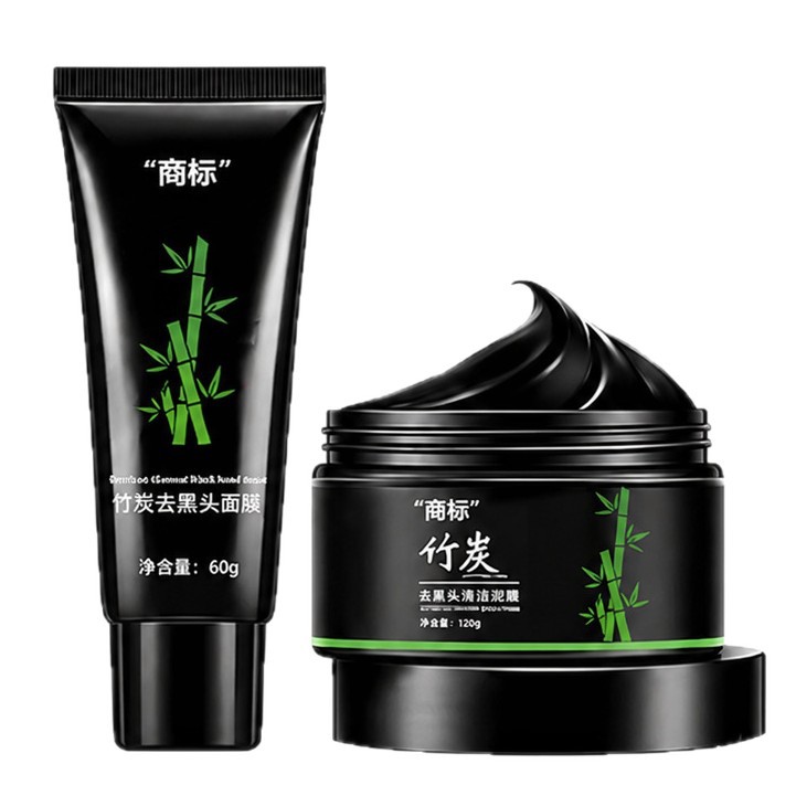竹炭去黑头清洁泥膜贴牌去黑头粉刺鼻贴清洁收缩毛孔涂抹面膜代工 - 1