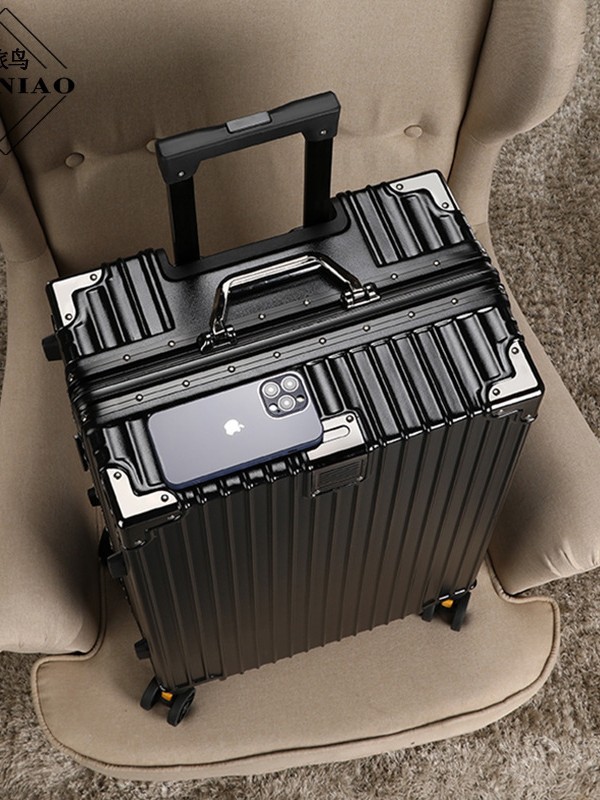 Aluminiumrahmen-Koffer PC Geschäftswagen Universalrollen-Koffer Student 26 Zoll großformatiger verschlüsselter Kasten Kabinengröße Koffer