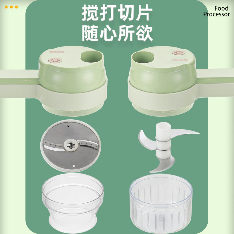 Gatling vegetable cutter new multifunctional home slicing tool storm electric garlic press hand-type kitchen robot. - 4