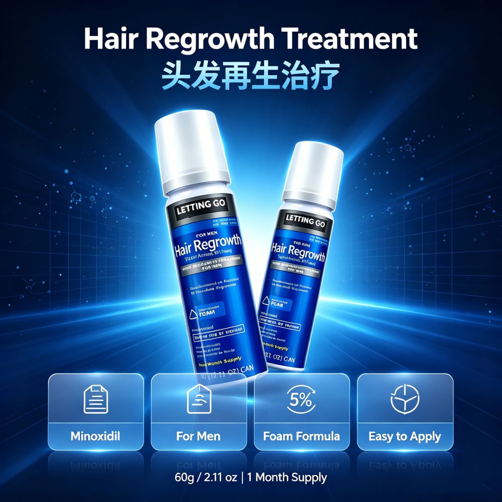 Minoxidil hair growth mousse spray