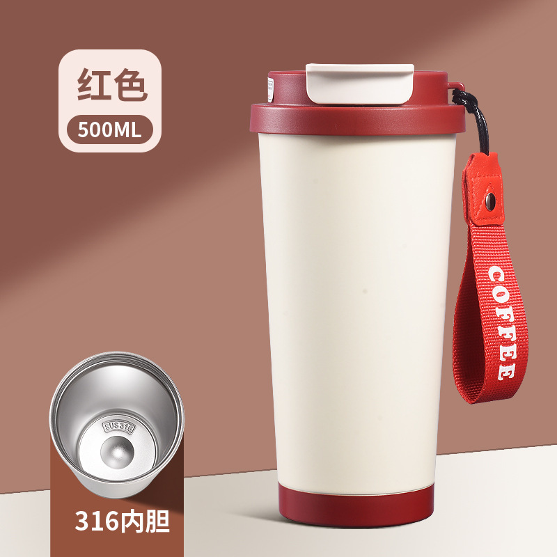 Kaffeetasse 316 Edelstahl Thermosbecher Hochwertige Wasserflasche für Herren und Damen Luxusqualität Geschenkthermosbecher Custom - 8