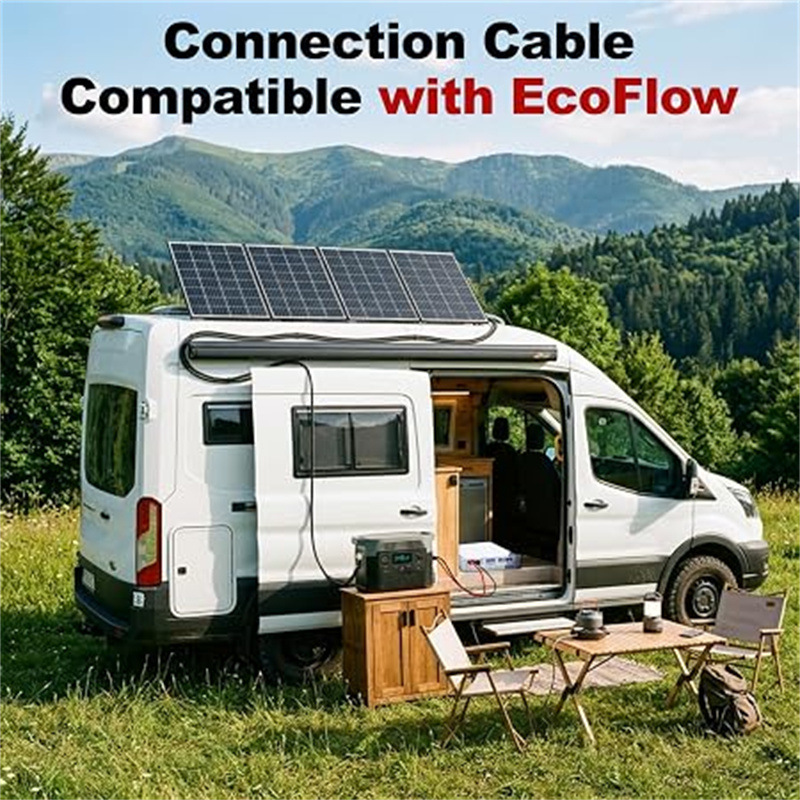 EcoFlow XT150 uyumlu uzatma kablosu 8AWG 0,5 m / 1 m ek batarya kablosu