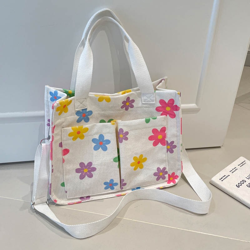 Large Capacity Women's Tote Bag Single Shoulder Retro Casual Style