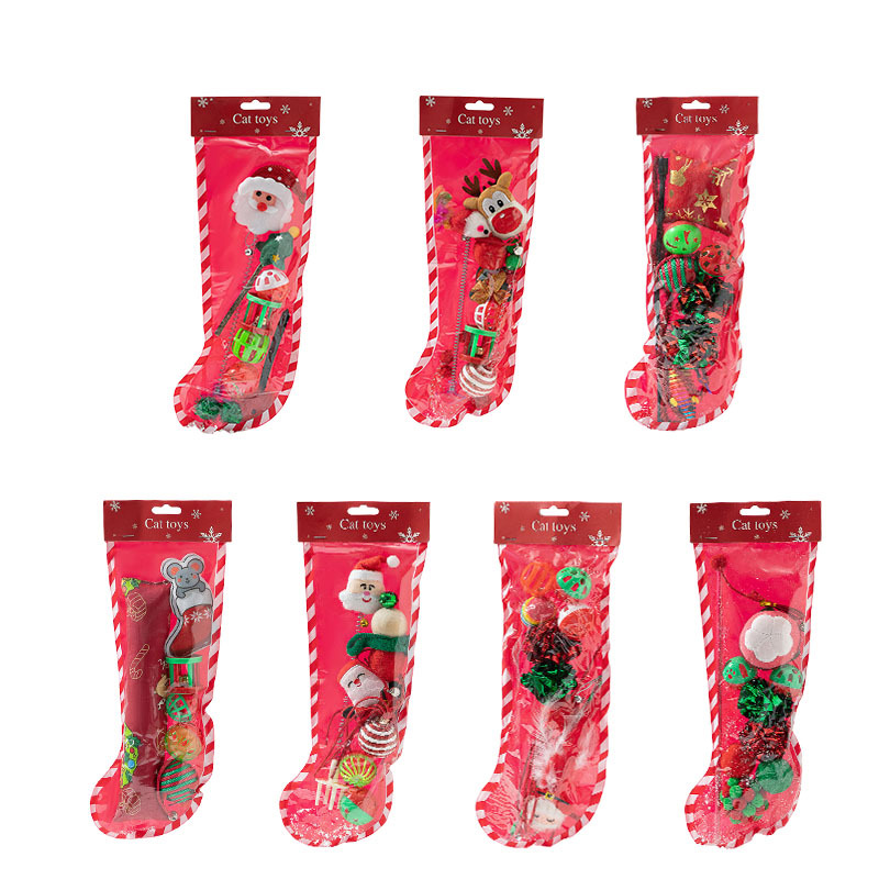 Christmas Cat Toy Set with Interactive Cat Teaser Wand