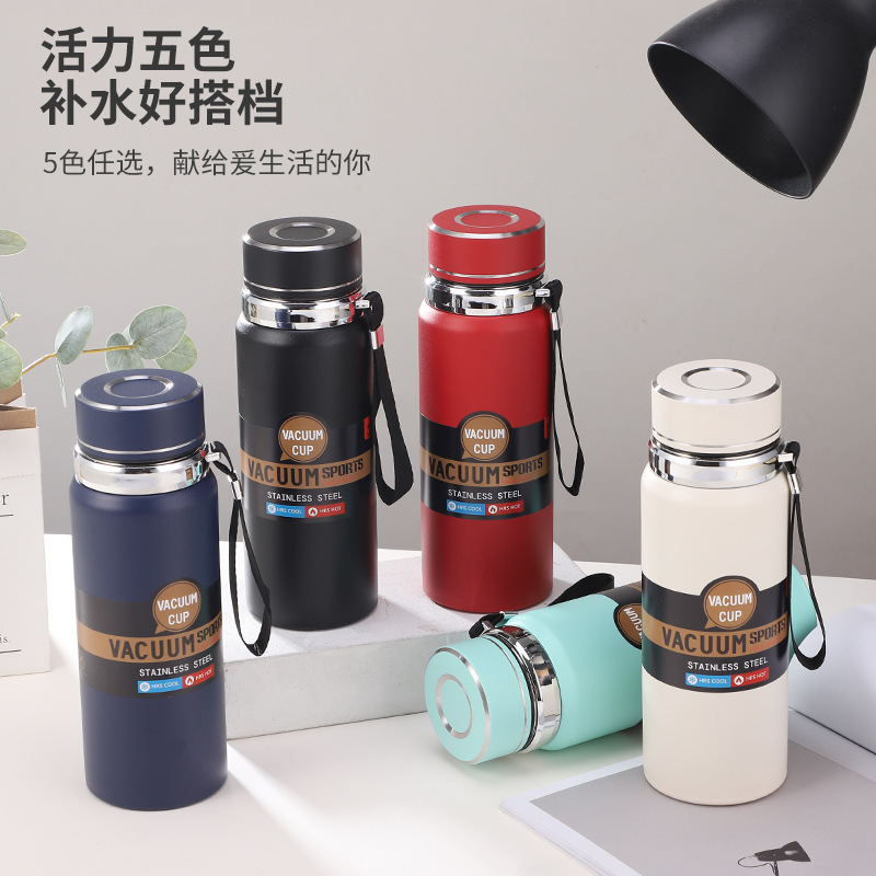 Stainless steel 316 thermos cup, large capacity tea and water separation tea cup, sports portable water heater, outdoor - 5