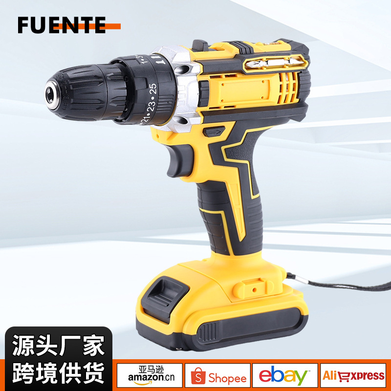 Rechargeable Lithium Electric Drill and Screwdriver Set, Impact