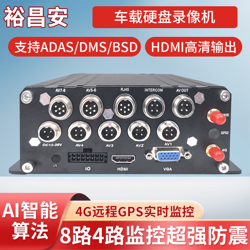 4CH/8CH WiFi Vehicle DVR with 4G GPS and 1080P HD Real-Time Monitoring