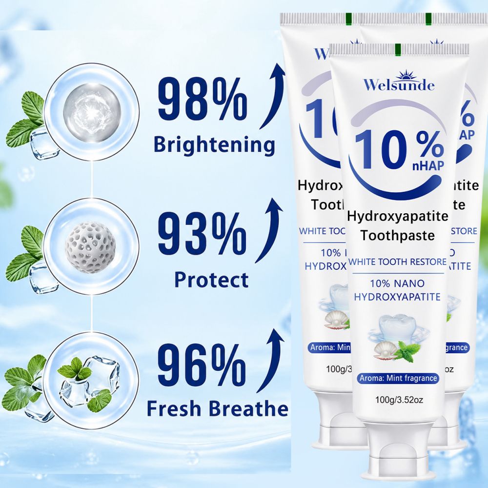 %10 Nano Hidroksiapatit Diş Macunu, Florürsüz, Nane Aromalı