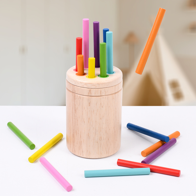 Holz-Farbsortier-Spielzeug mit Formerkennung für Kleinkinder
