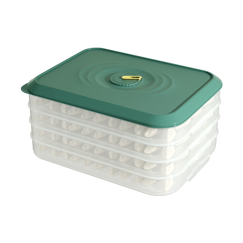 Large Capacity Dough Pastry Box for Refrigerator Freezing Special Sealed Fresh-Keeping Multi-Layer Quick-Frozen Food Wonton Storage Box - 6