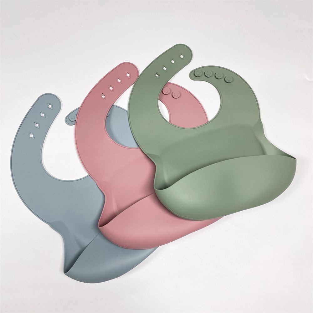 Silicone Baby Feeding Bib Food Grade 3D Portable