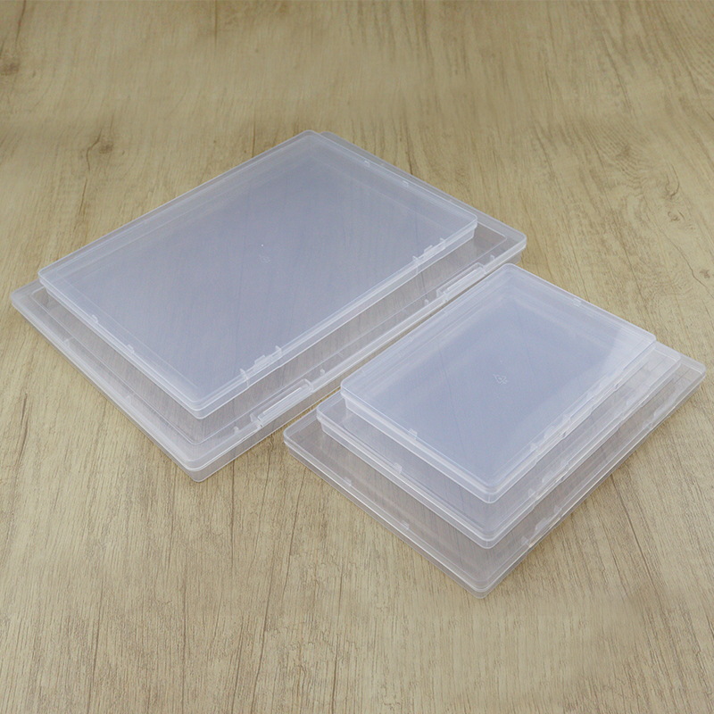 Transparente rechteckige Kunststoffbox, Schmuckaufbewahrungsbox, flache Schreibwaren-Verpackungsbox, leere Box, Amazon-Großhandel