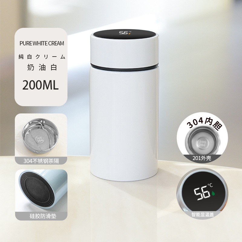 Intelligente Thermosflasche mit Temperaturanzeige, kompakt und tragbar, Edelstahl-Thermobecher, hoher ästhetischer Wert, mini süßer Thermowasserbehälter, personalisierbar. - 7