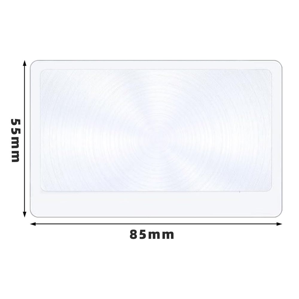 PVC Bookmark Magnifier, Portable, 8.5 x 5.5 cm Fresnel