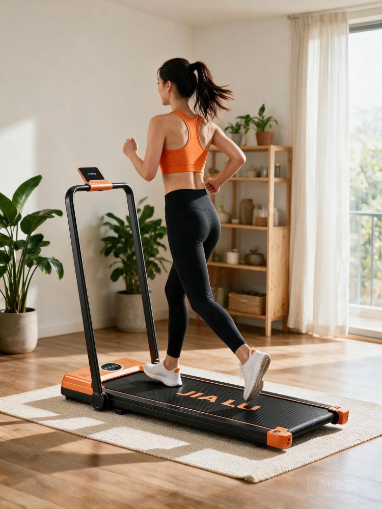 Katlanır Ev Tipi Koşu Bandı, Sessiz Amortisörlü Elektrikli, İç Mekan Fitness