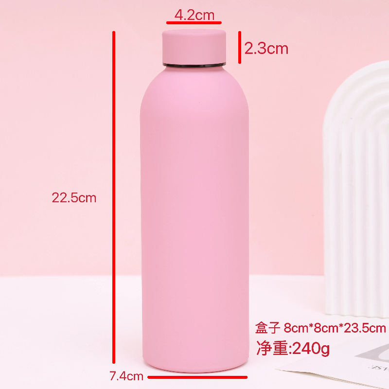 American small-mouth thermos bottle cup portable outdoor sports water bottle rubber-coated water cup 304 stainless steel thermos cup - 4