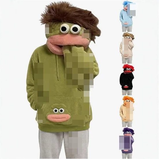 Uzun Tüylü Canavar Tulum Pijama, Mercan Polar, Cadılar Bayramı