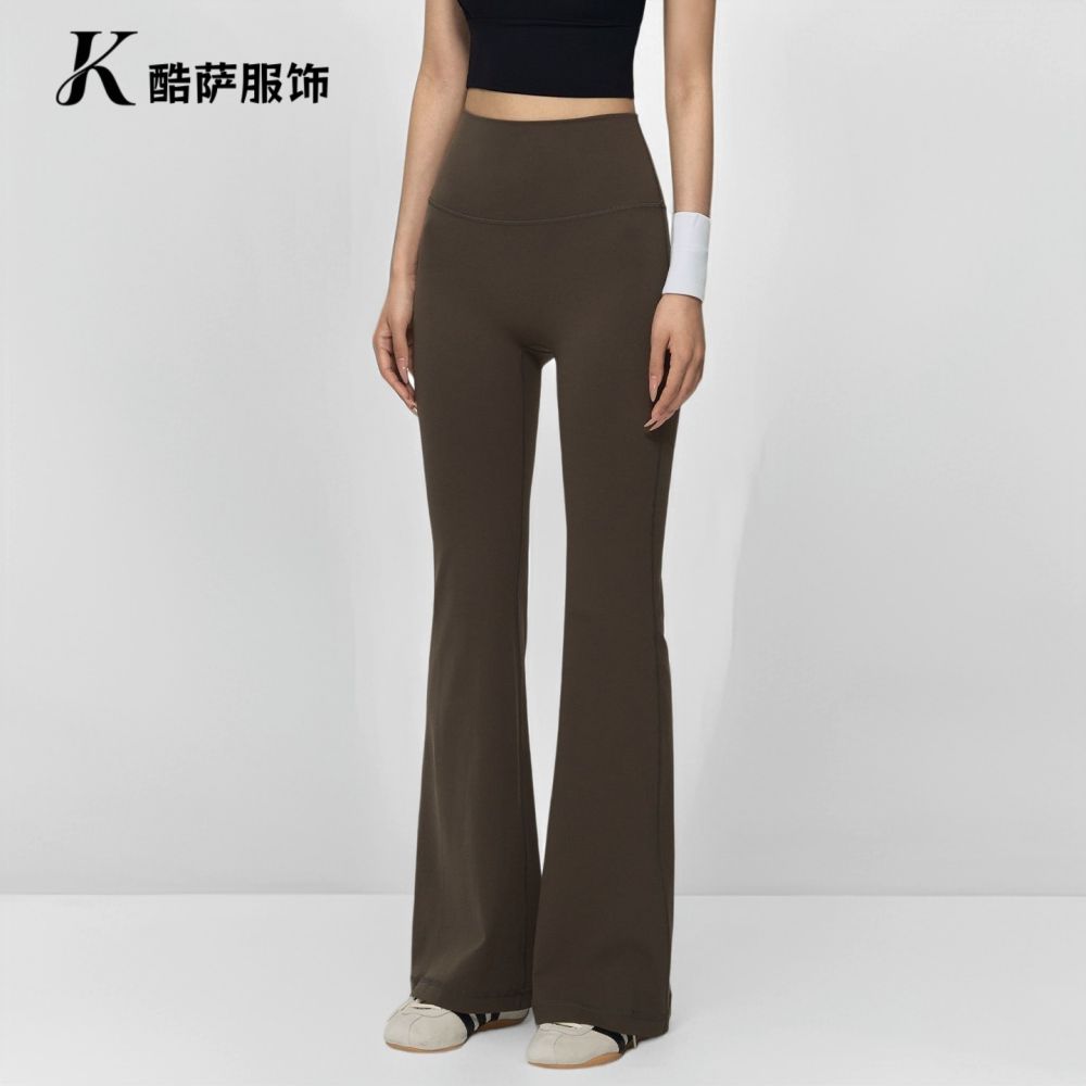 High-Waist Slim Yoga Pants, Wide-Leg Flare, Butt-Lifting, Pilates