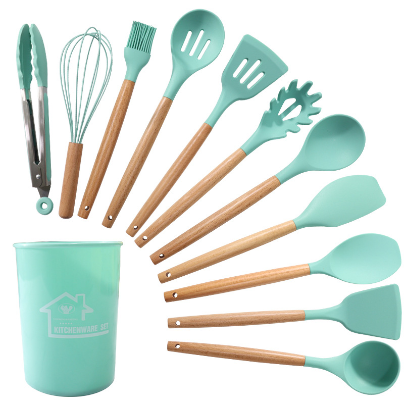Silikon-Spachtel und Löffel 12-teiliges Set Lebensmittelqualität Silikon-Spachtel antihaftbeschichteter Silikon-Spachtel Silikon-Küchenutensilien im Großhandel - 11
