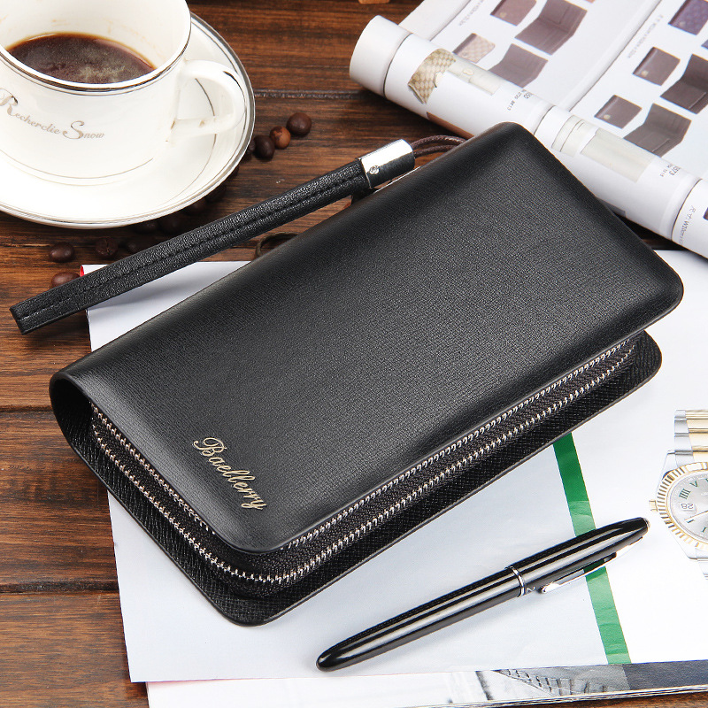 Neue Herren-Geldbörse Großhandel Handtasche für Herren PU-Leder lange multifunktionale Handy-Tasche Wallet