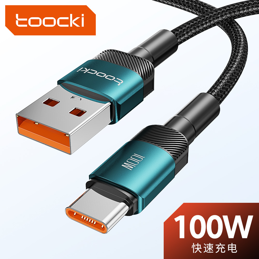 Toocki 100W cep telefonu veri kablosu USB TYPE-C hızlı şarj kablosu Samsung Apple şarj kablosu için uygun