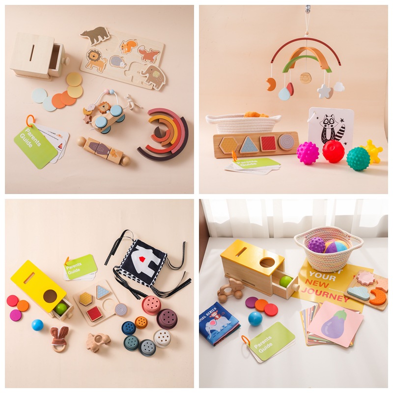 Montessori early education toy set baby children educational drawer coin box card cognitive shape matching teaching aids