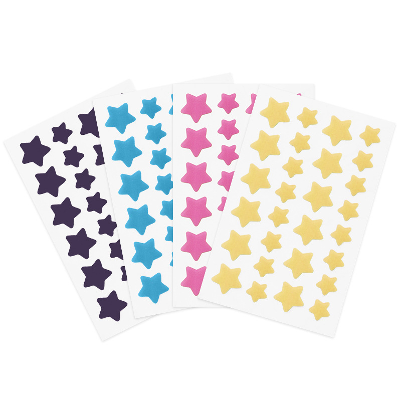Colorful Pimple Patch Star-Shaped Invisible Acne Patch Thin Hydrocolloid Blemish Patch Skin-Friendly Concealing Acne Scar Irregular Pimple Patch