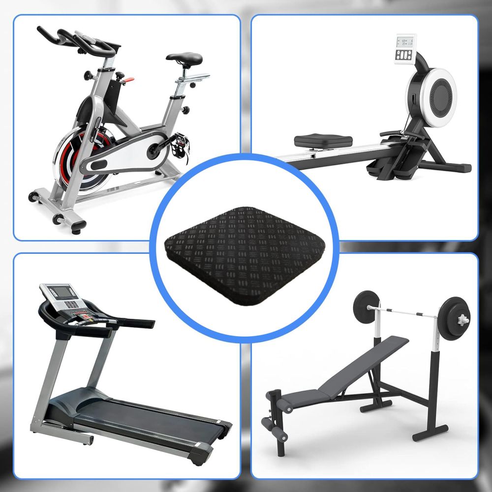 Laufband-Stoßdämpfer rutschfeste schalldämmende Spezial-Fußmatten Ellipsentrainer Mahjong-Maschine Indoor-Bike stille verdickte Schutzmatten - 5