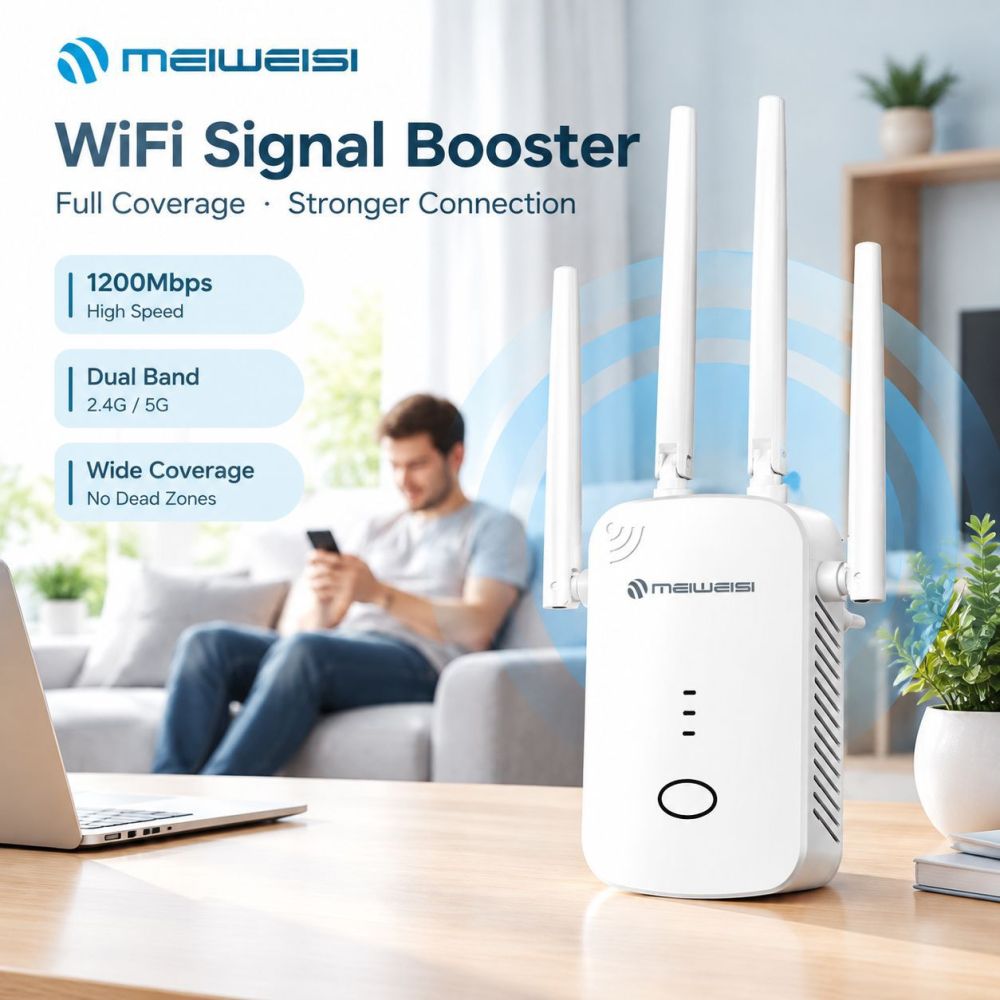 WiFi Signal Amplifier Booster Wireless Network Extender 1200M Repeater Router Manufacturer Stock