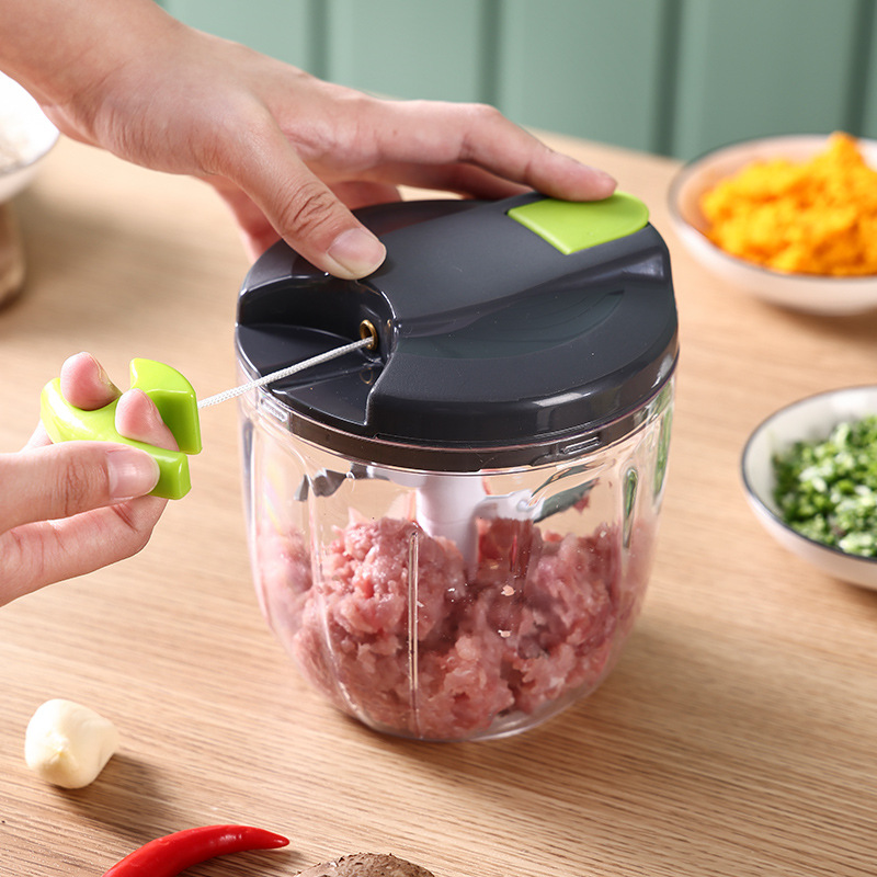 TikTok-Style kleine praktische Knoblauchpresse mit Handgriff, Farb-blockierendes Babyfutter-Supplement, vielseitiger Haushalts-Gemüseschneider, modisch