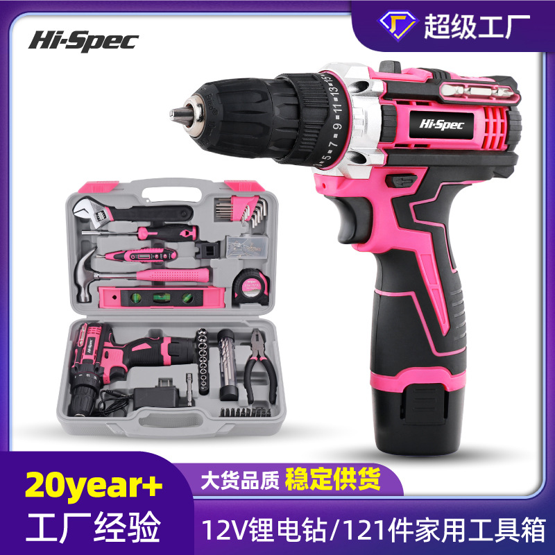 Rechargeable multifunctional electric drill for woodworking