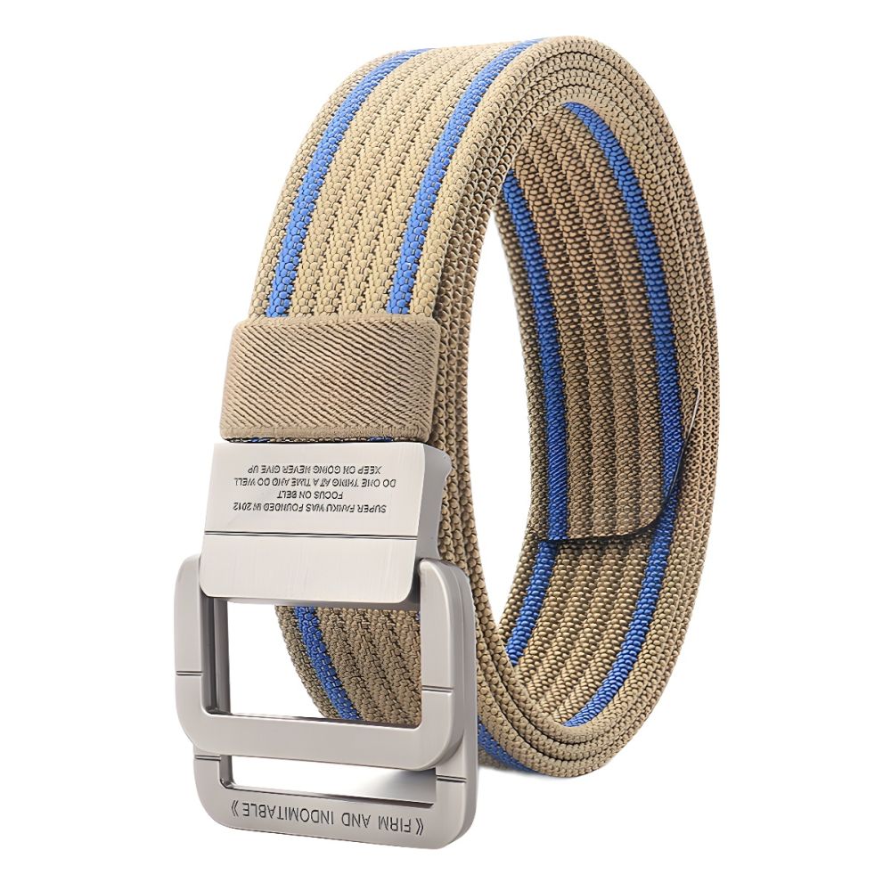Alloy double ring buckle men's belt Korean style woven nylon tactical sports outdoor pants belt canvas wholesale men's style