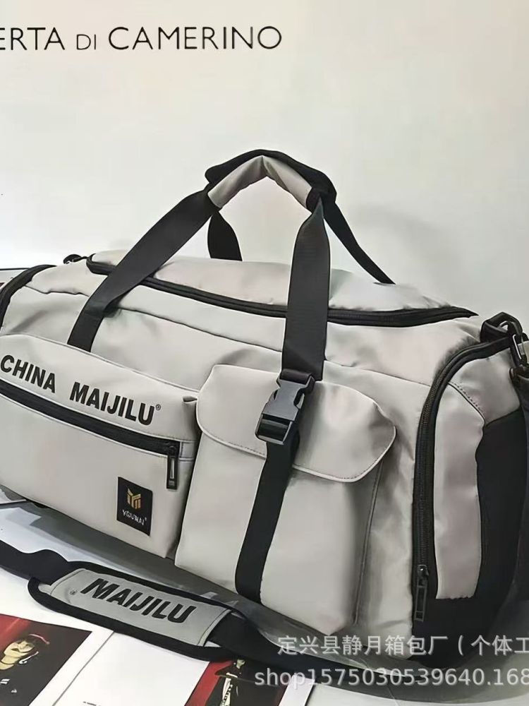 Large capacity sports travel bag with dry-wet separation and yoga storage