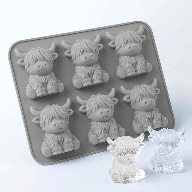 Silicone ice cube mold Yak Silikon-Eiswürfelform Miniatur Highland Cattle Silikon-Eiswürfelform - 9