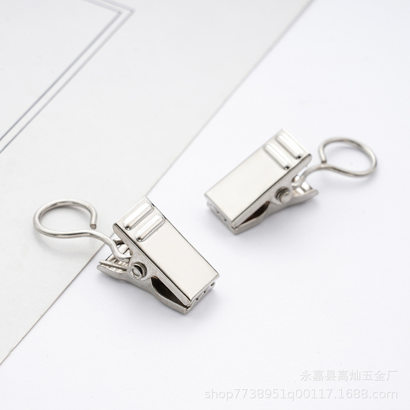 Metal Curtain Buckle with Ring, Open and Closed Crocodile Clips