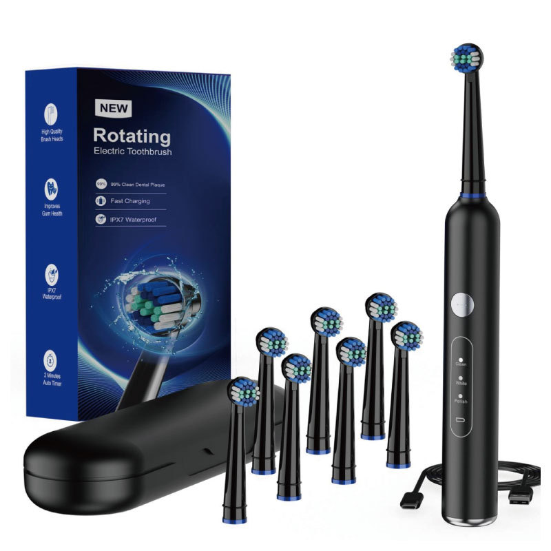 Rotating Electric Toothbrush, Long Battery Life, Oral-B Compatible Alternative