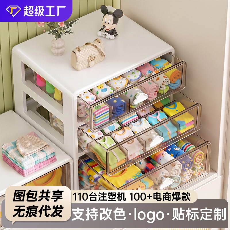 Baby-Kleiderschrank-Organizer, Schublade, Kleidungs- und Zubehörspeicher