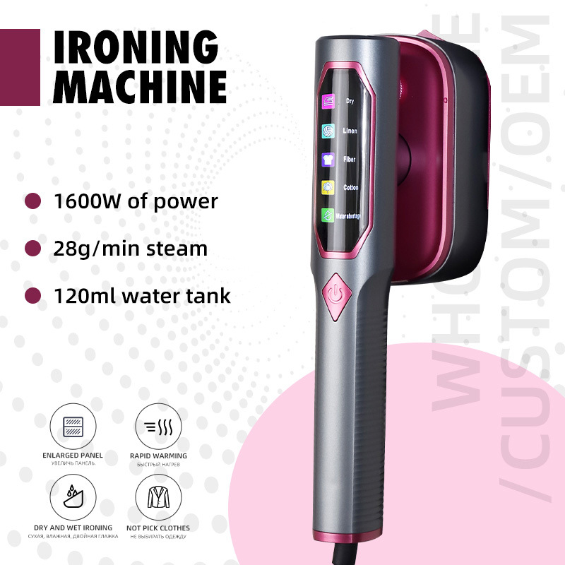 Foldable steam electric iron, digital display