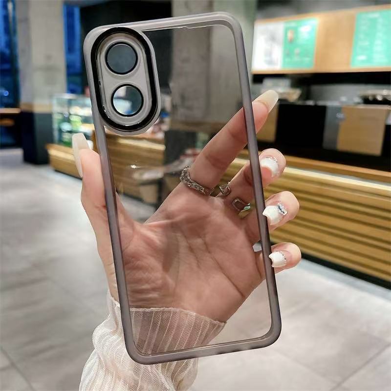 OPPO için uygun A18 A38 A17 A16 A16E A15 cep telefonu kılıfı silikon şeffaf koruyucu kapak TPU anti-düşme