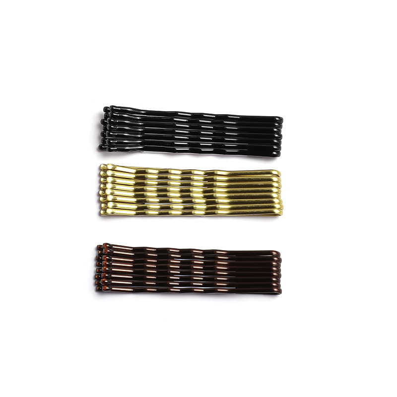 50-Piece Pack Simple Black Hair Clips, Straight Bobby Pins and Side Clips