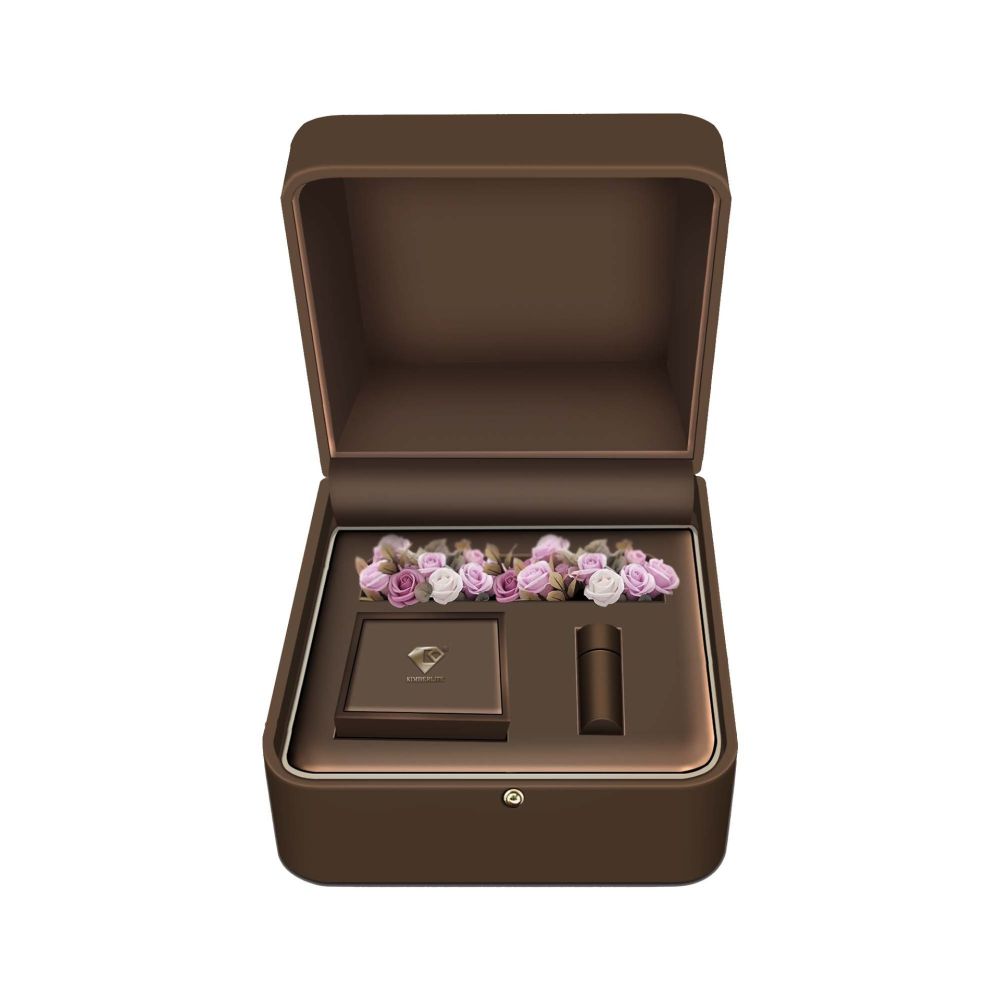Luxuriöse Schmuckschatulle im eleganten Design, tragbare kompakte Schmuckaufbewahrungsbox, Organizer für Ohrringe und Armbänder, direkt vom Hersteller - 1