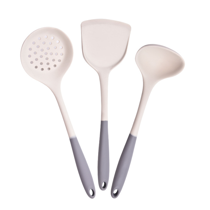 Silikon spatula, ev pişirme spatulası, mutfak yapışmaz spatula, yüksek sıcaklığa dayanıklı çorba kaşığı, kevgir, mutfak eşyaları seti - 5