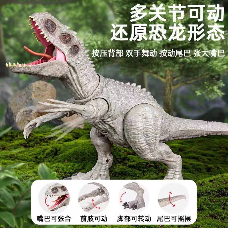 Simulation Dinosaur Toy, Tyrannosaurus Rex and Spinosaurus Model with Movable Joints and S