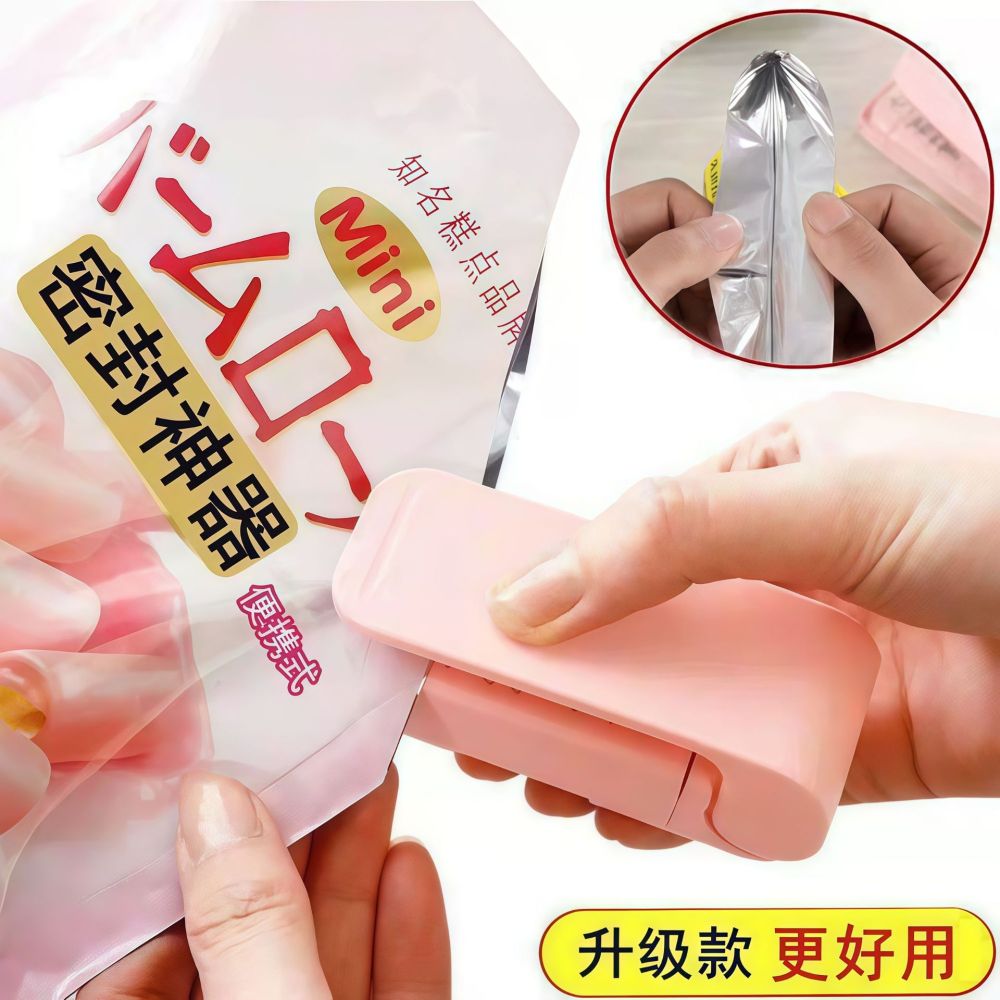 Mini portable hand-press heat sealer for plastic bags