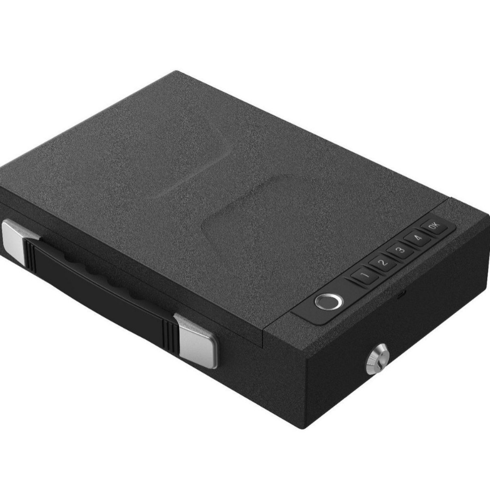 Fingerprint Password Safe Box, Safe with APP, Graffiti Pistol Cabinet, Portable Car-Mounted Gunsafe, Strongbox