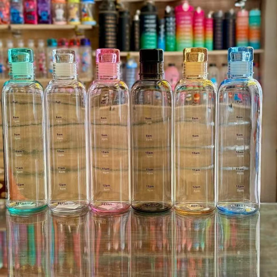 Minimalist 500ml Plastik Su Şişesi water bottle Plastik Bardak Ölçekli Su Bardağı Spor Su Şişesi 6 Renk Seçeneği - 10