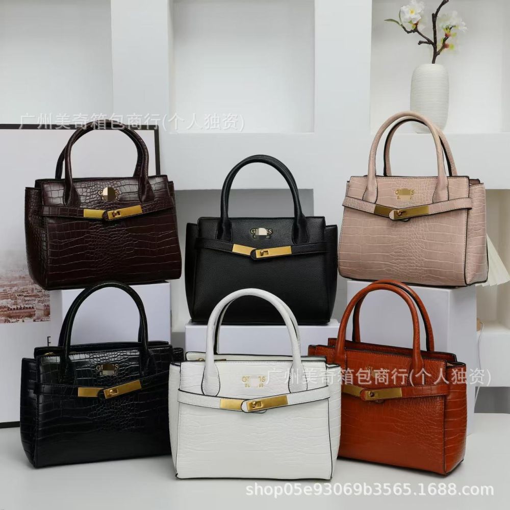Crocodile Pattern Retro Platinum Single Shoulder Women's Bag