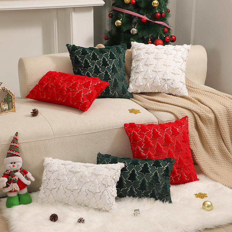 Instagram-style pillow New Year holiday decoration pillow bedroom bedside pillow Christmas tree romantic plush pillow cover