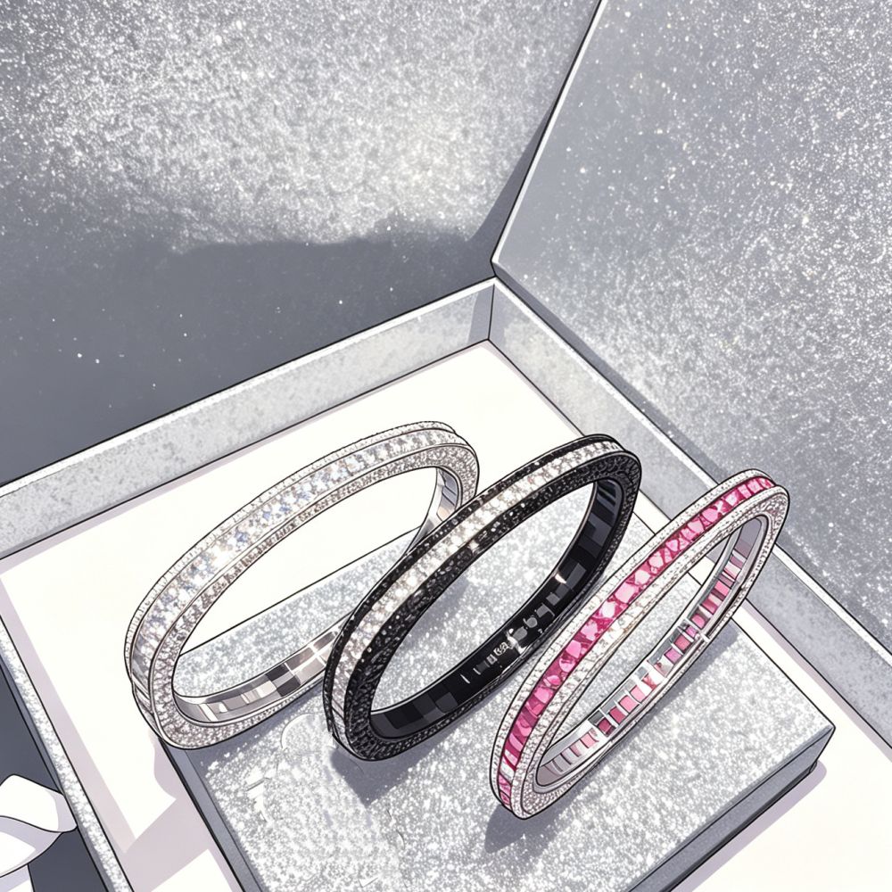 Cubic Zirconia Square Thread Bracelet - 1