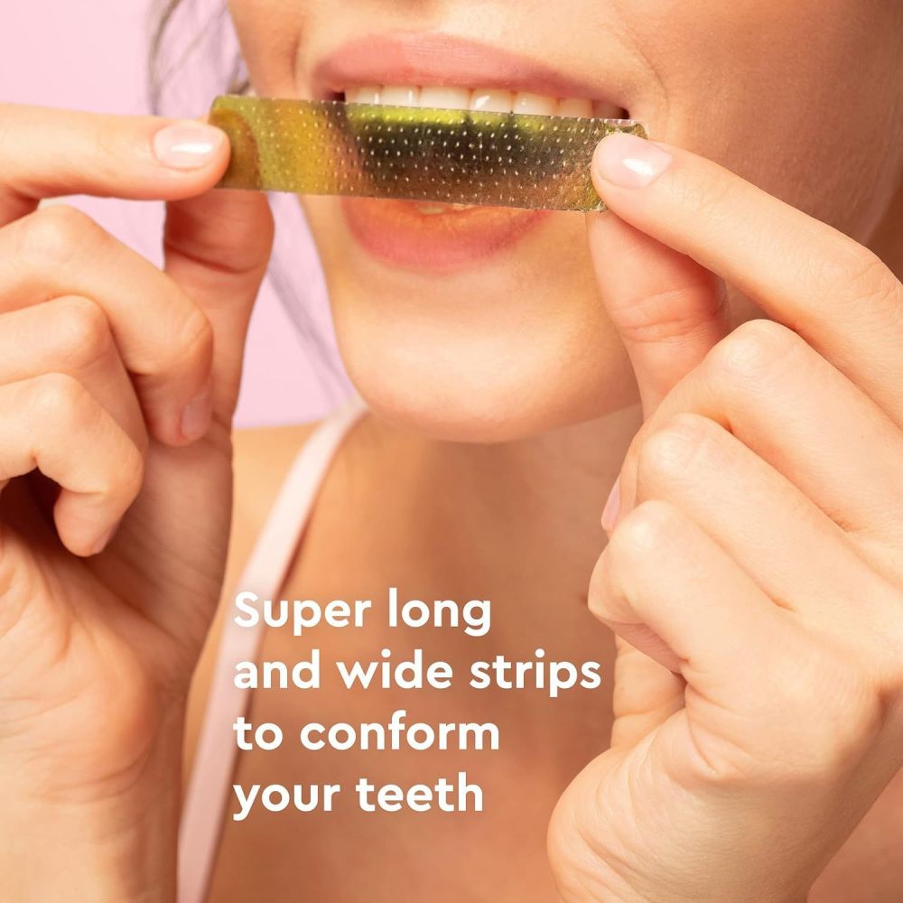 Fruit-scented teeth whitening strips for adults